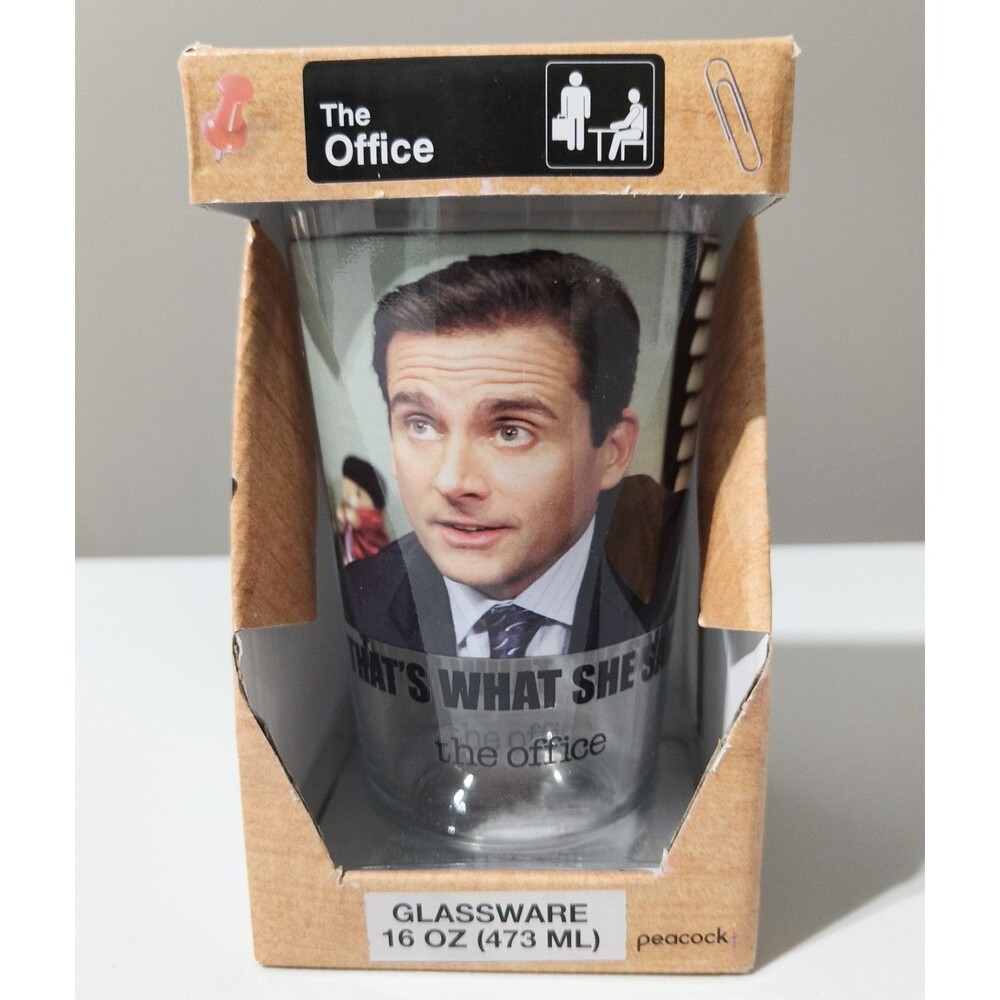 The Office Michael Scott 'That's What She Said' Glassware 16oz Glass